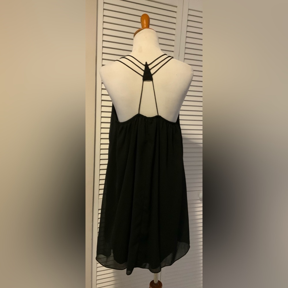 NWT UB Los Angeles Black Racerback Double Strap Swing Dress – Size M, NWT